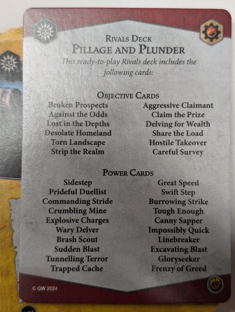 Pillage and Plunder Rivals Deck, Warhammer Underworlds Embergard AOS