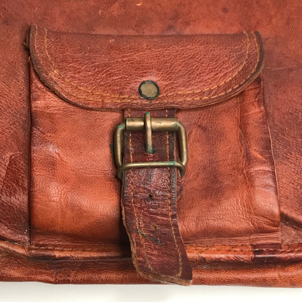 Vintage Brown Leather Shoulder Bag