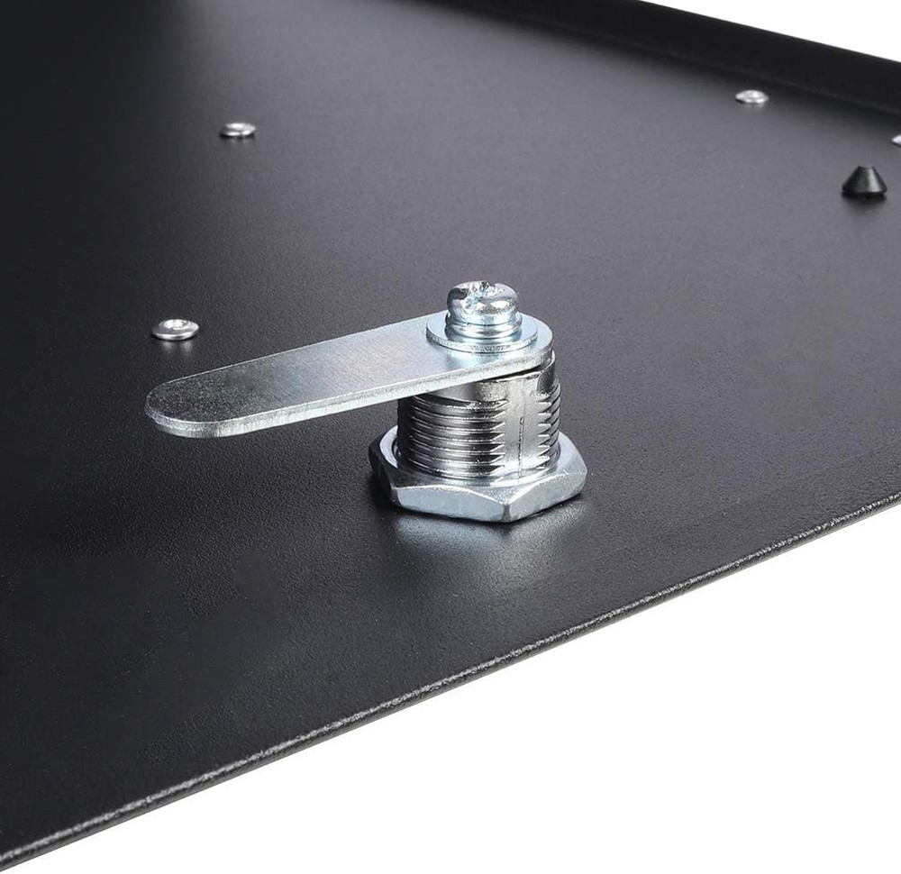 Large Mailbox Wall Mount with Lock, Modern Mailboxes for Outside, Black, 14.4"