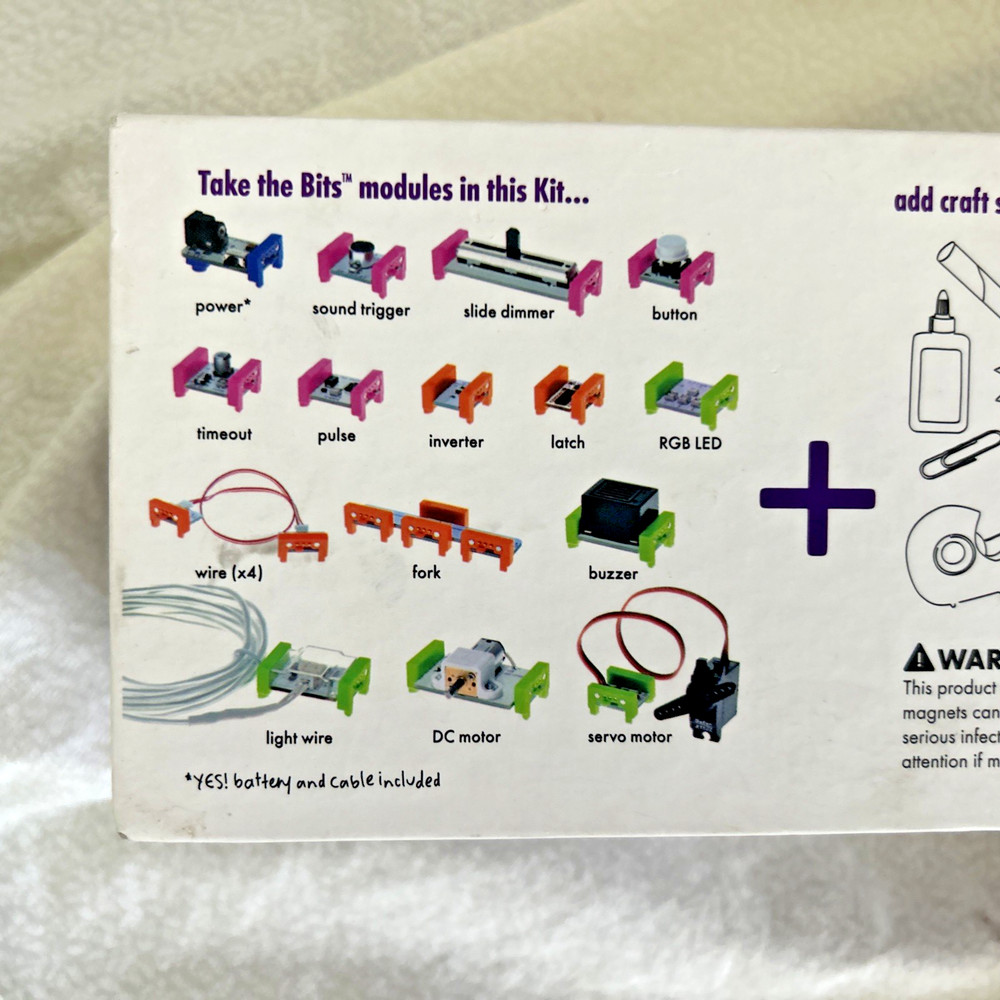 New Little Bits Electronic Deluxe Kit 18-Bit Modules Sealed