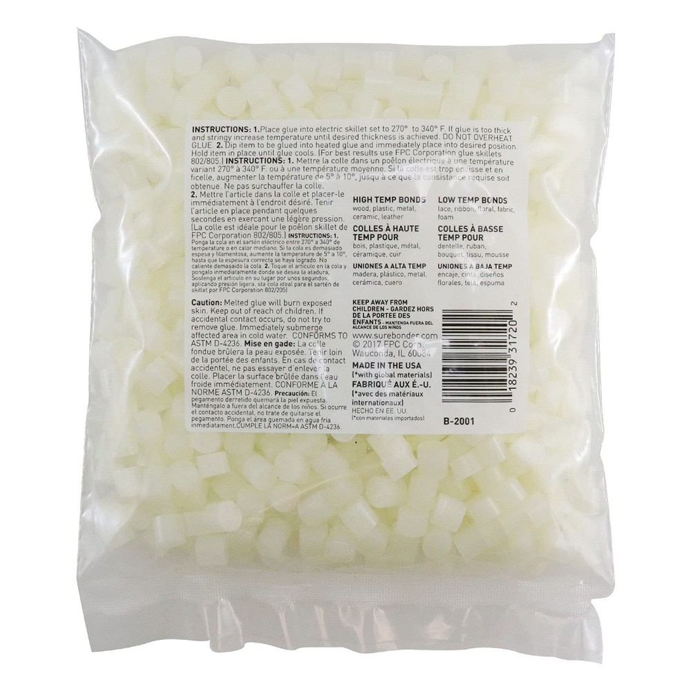 Cream-Colored Diamond Cube Glue Pellets: Low-Stringing Formula for Art & Craft