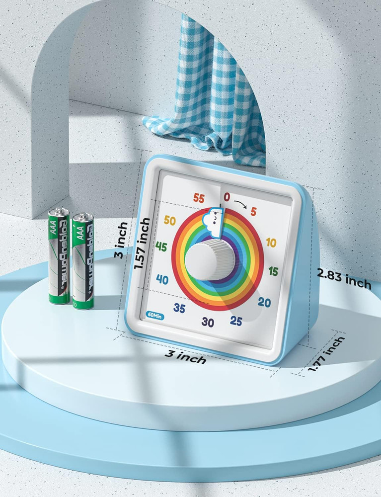 LIORQUE 60 Minute Visual Timer for Kids, Visual Countdown Timer for Classroom Of
