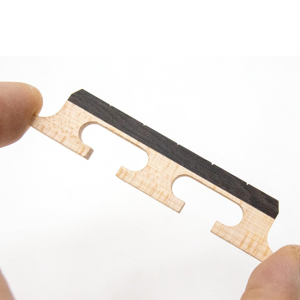 Soundspire 3-Pack 5-String Banjo Bridge, Ebony Maple 5-String, multi-colored