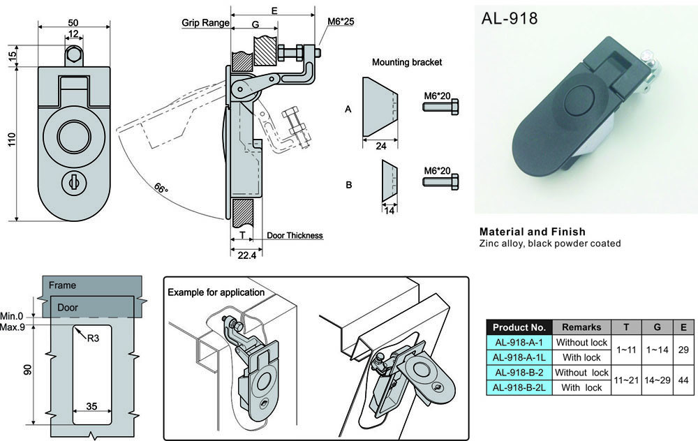 Compression Latch Replace Southco C5-31-25 Sealed Lever Adjustable W Gasket