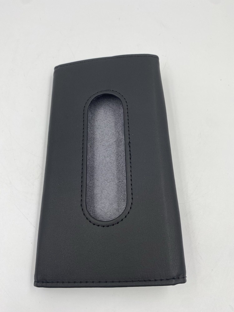 Black Leatherette Tissue Holder Auto Sun Visor Tissue Box Holder