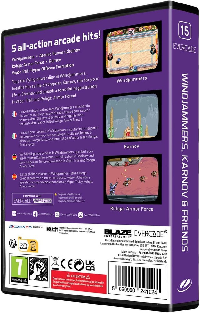 Evercade Windjammers, Karnov & Friends
