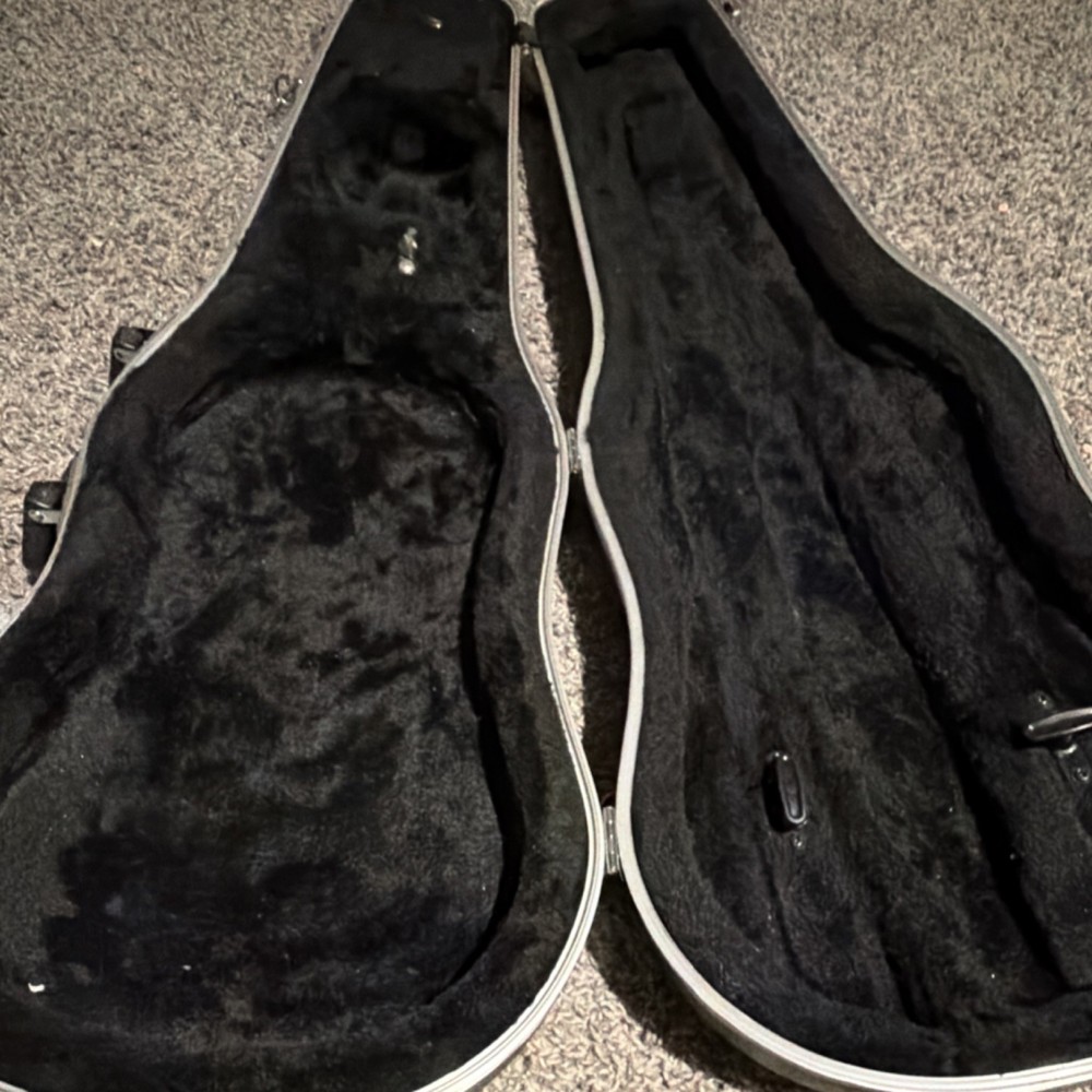 Black Rigid Plastic violin Case with Carry Handle, Fully Lined