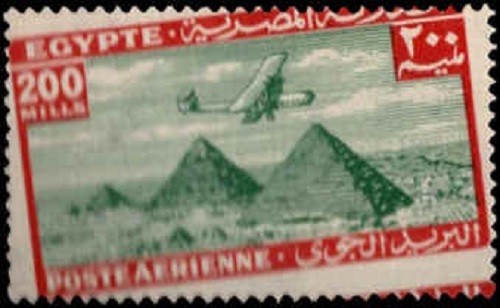 Egypt 1941 Airmail Pyramids MNH Blocks 5m 10m 25m 30m Control Nos