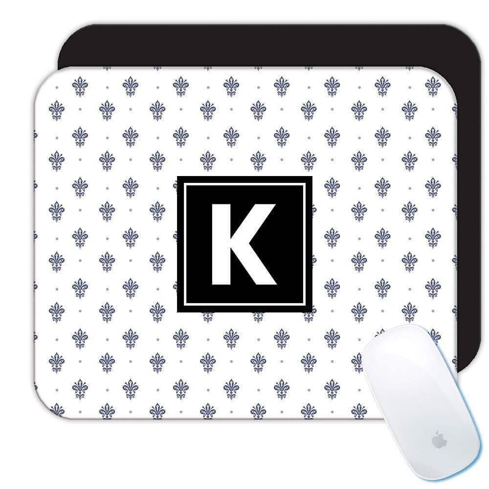 Gift Mousepad : Fleur de Lis Classic Home Decor Abstract Pattern Shapes Neutral