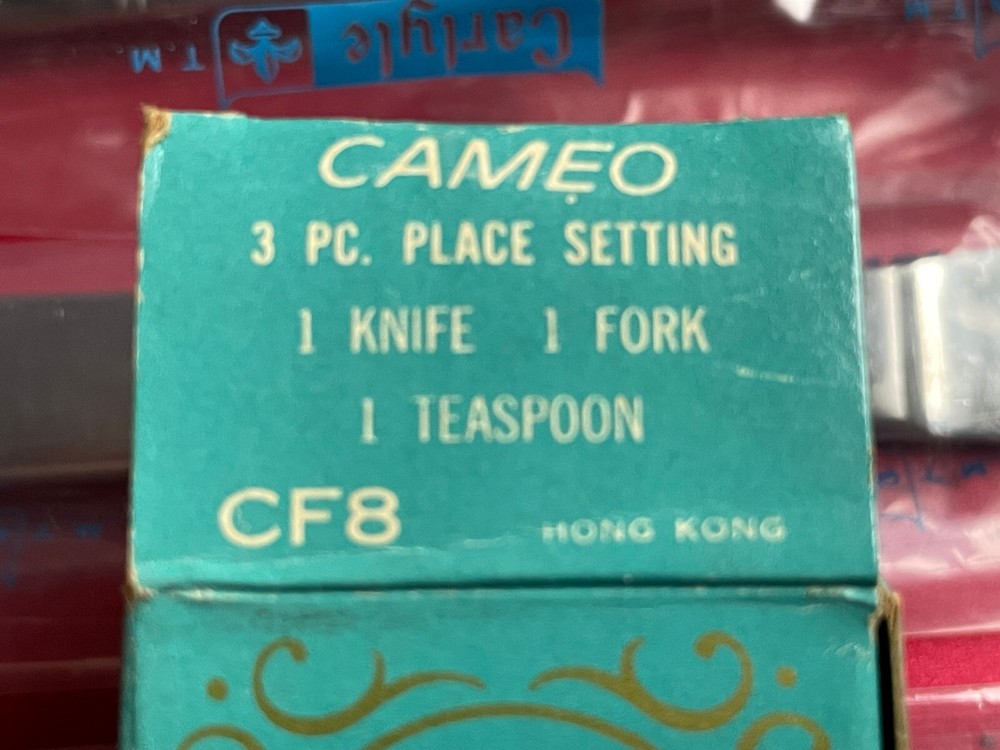 Vintage Carlyle #CF8 3 Piece Place Setting Fork Knife Spoon