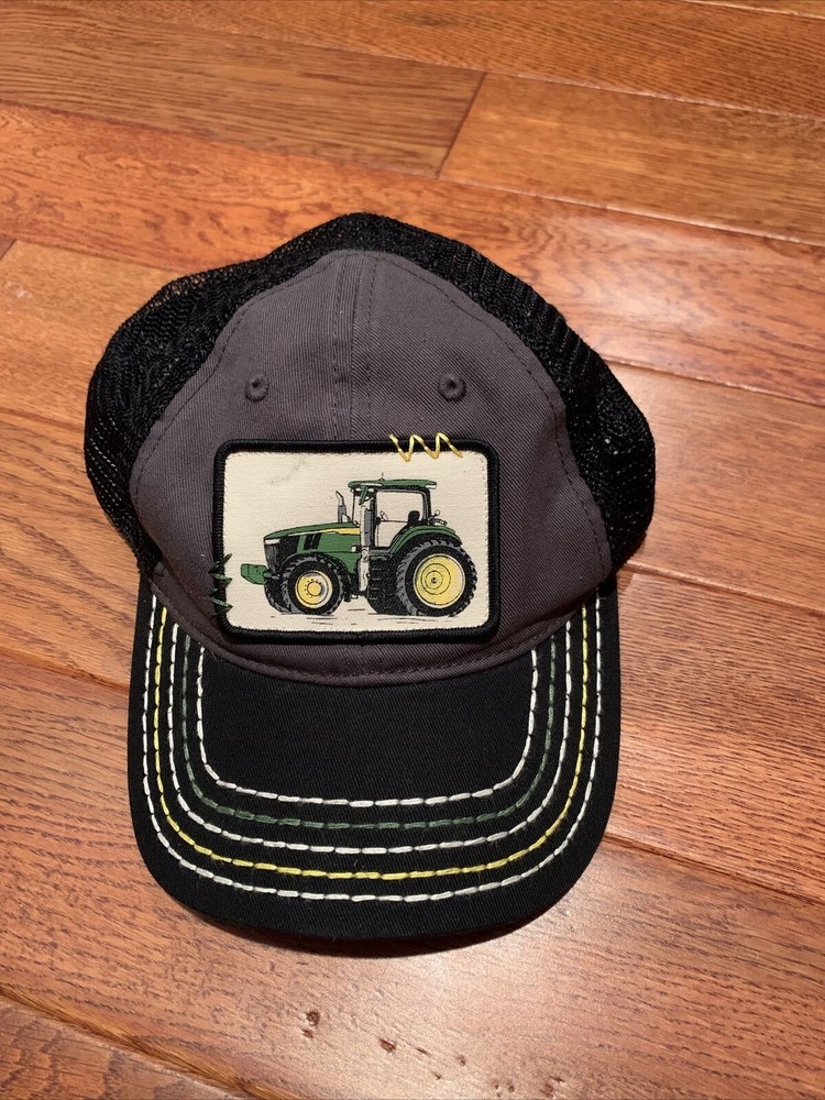 john deere boys tractor trucker  hat