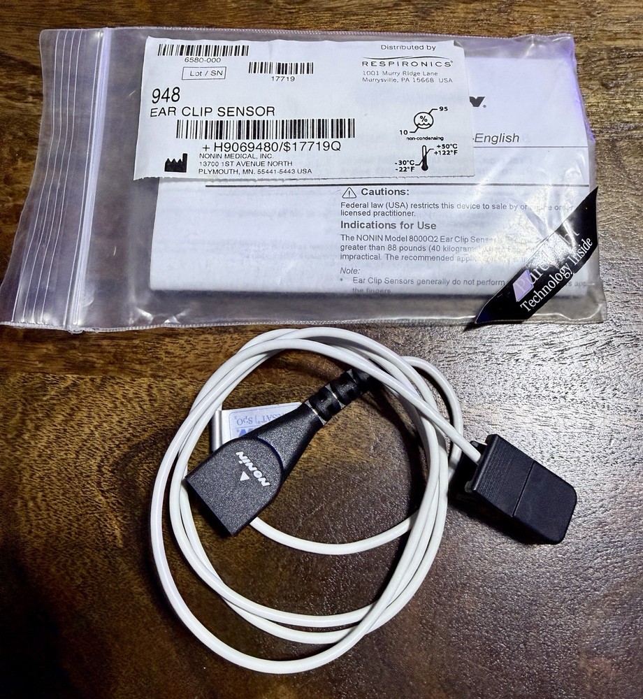 948 Pulse-Ox: Ear Clip Sensor