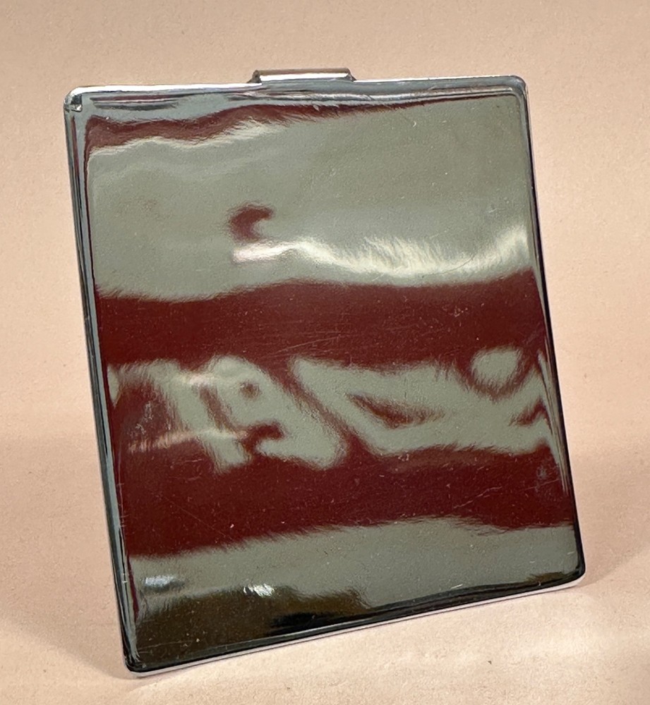 Art Deco Metal Pocket Mirror