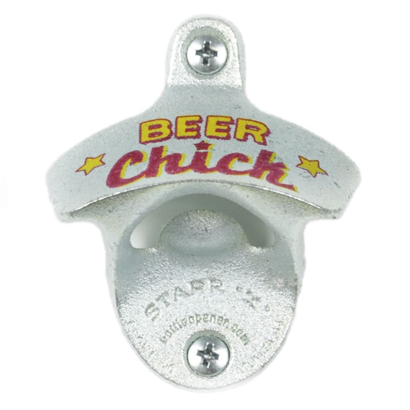 Wall Mounted Bottle Openers with Optional Cap Catcher: Theme Beer Chick
