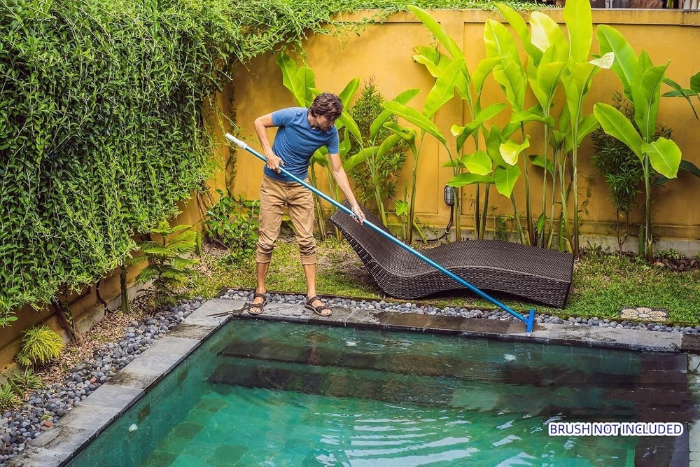 12Ft Anodized Aluminum Telescopic Pool Pole for Skimmer Nets & Cleaning Tools...