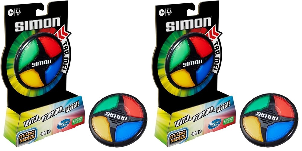 Hasbro Gaming Simon Micro Series Original version (Pack of 2), Multicolor