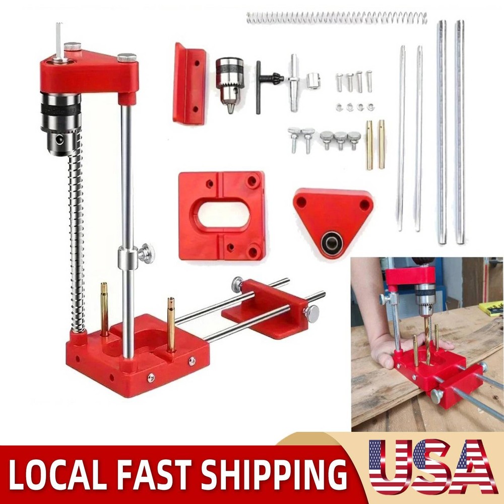 Portable Woodworking Drill Locator Adjustable Hole Punch Template Guide Tool