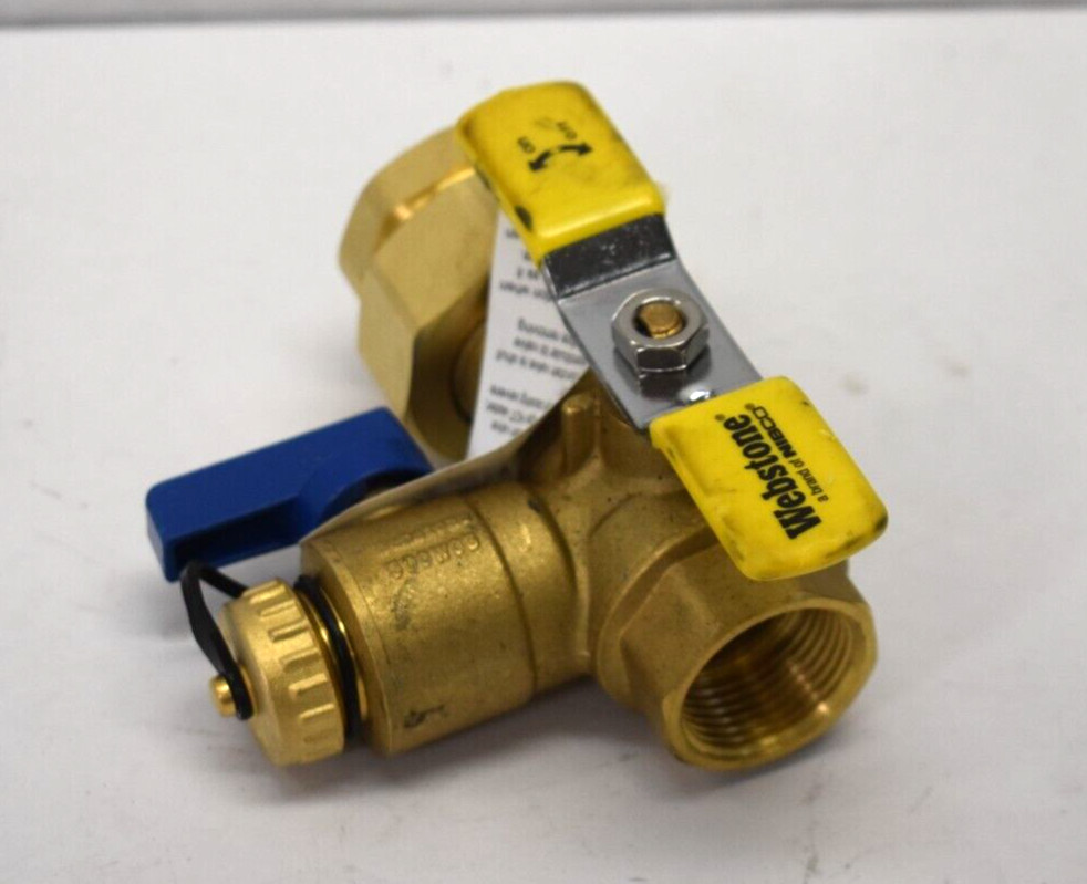 Webstone 1" IPS Isolator Water Heater Service Valve Blue Handle 500 WOG E2