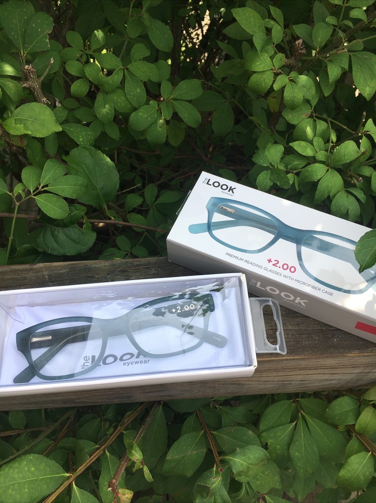 The LOOK  - Premium Reading Glasses with Microfiber Case +2.00, BLUE UNISEX 💥