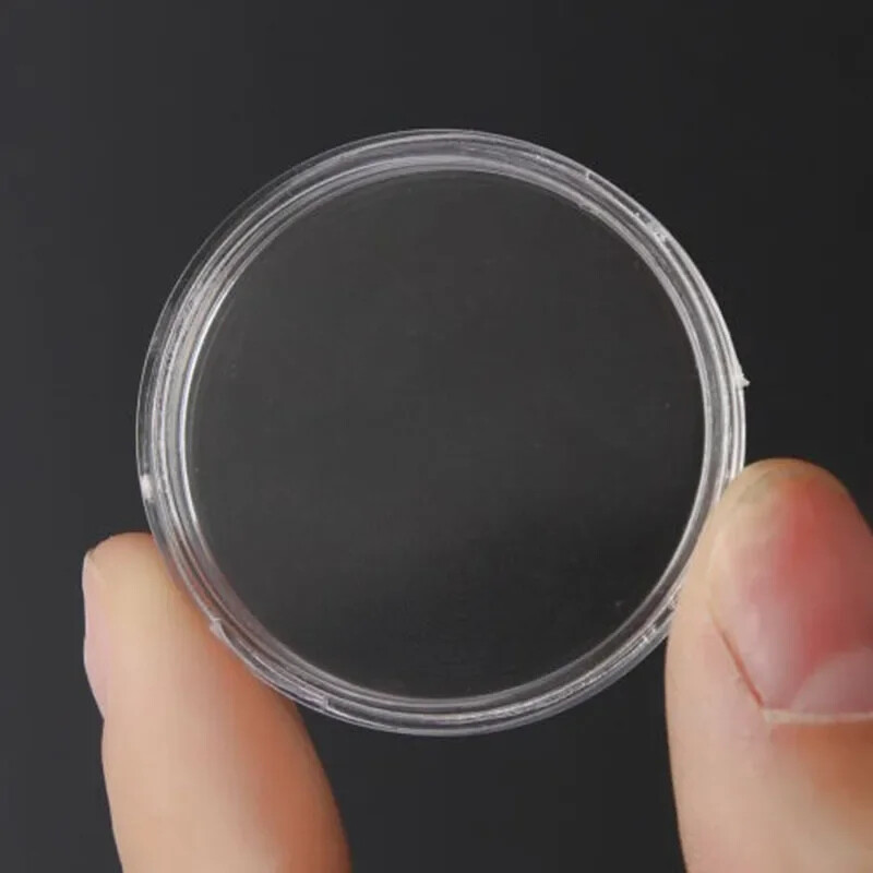 100Pack 19mm 0.75in Coin Capsule Storage Holder Round Container Plastic Direct