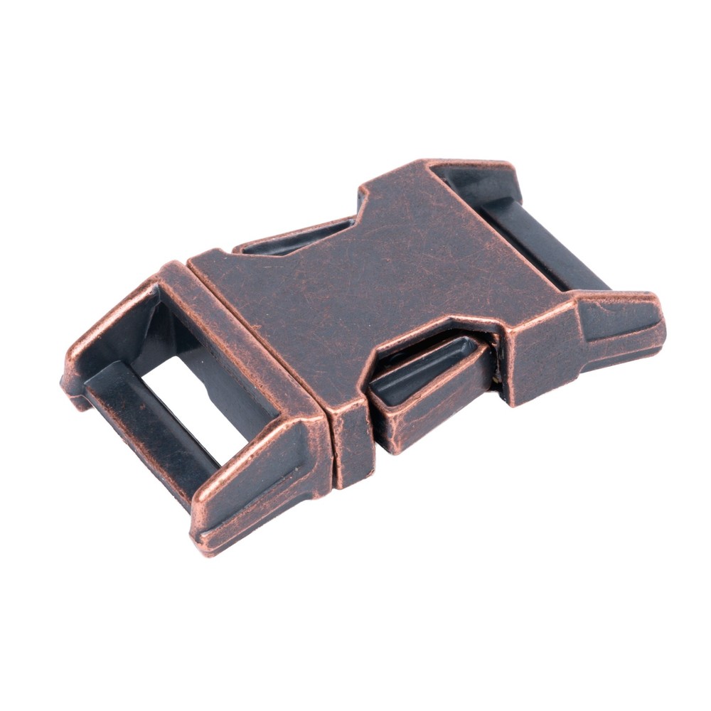 3/4 Inch Contoured Antique Copper Side Release Buckles, 10 Pack