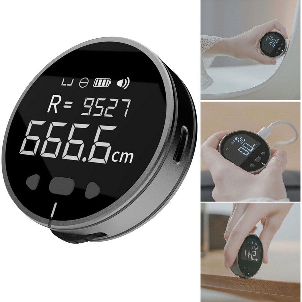 Electronic Tape Measure LCD Display Digital Ruler Tool Type-C Rechargeable