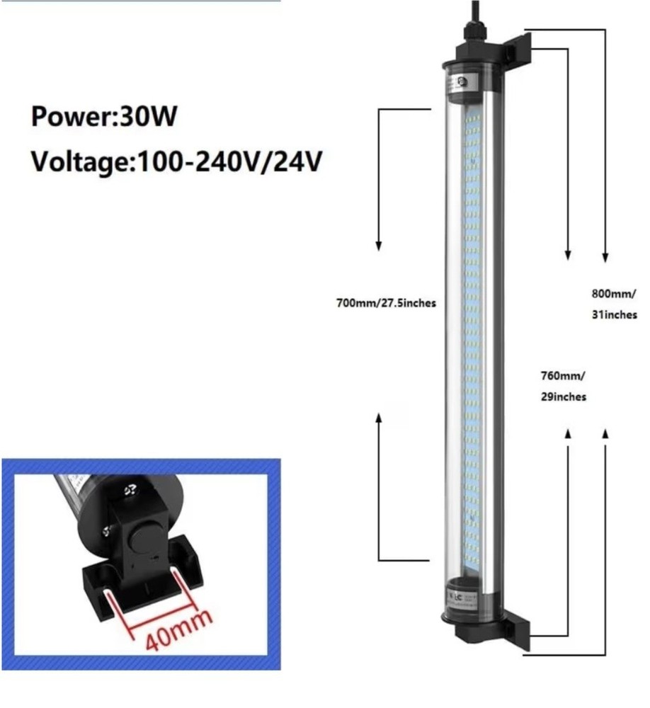 30W Waterproof Led Tube Light LED Explosion Proof Work Lights 24V