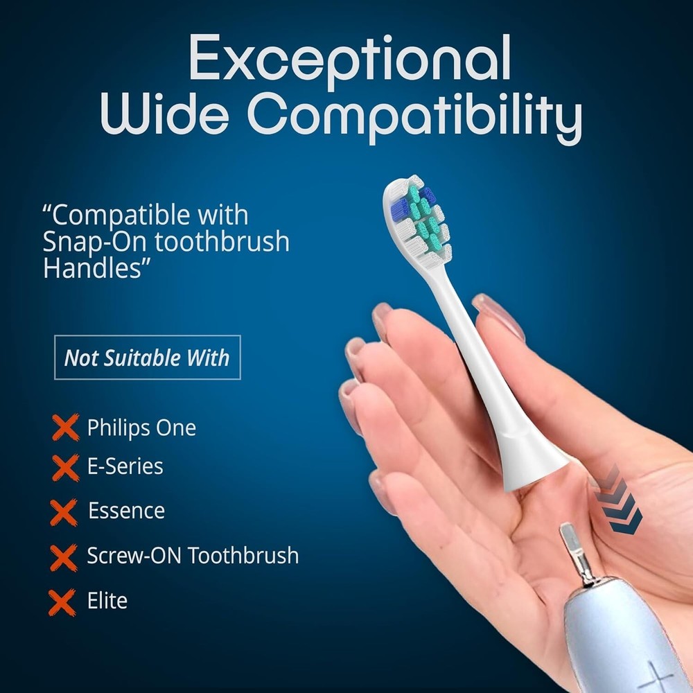 ‏Philips Sonicare Toothbrush Replacement Heads - 8 Pack