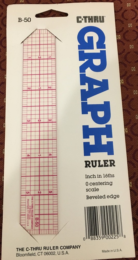 C-Thru Graph Ruler Inch in 16ths- B-50