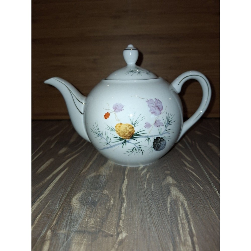 Teapot Japan Pinecones Pine Needles
