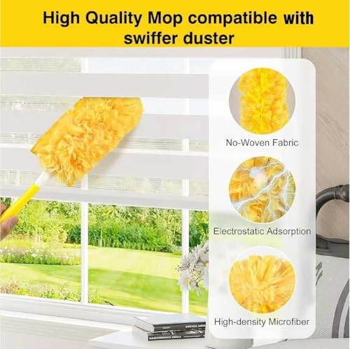Heavy Duty Duster Refills, Unscented 60count+1handle Upgrades Yellow (60)