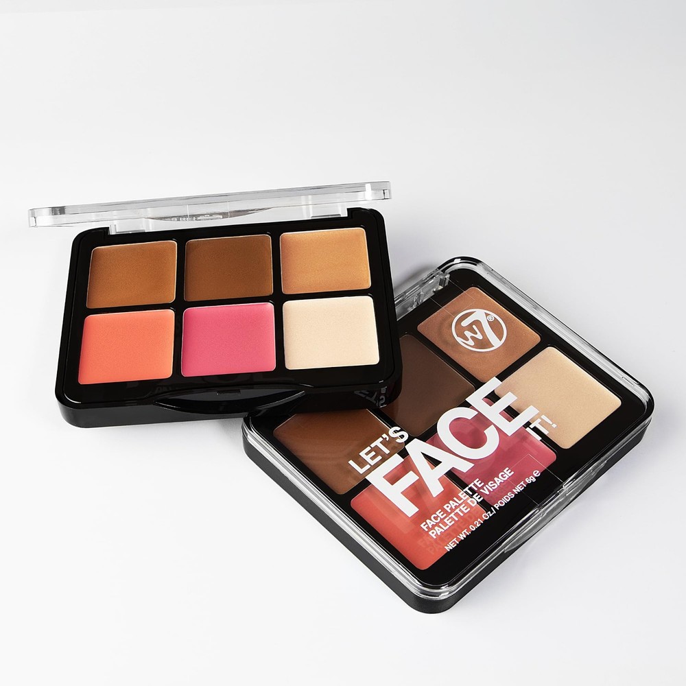 W7 Let’s Face It Cream Palette – Light Soft Glow - -