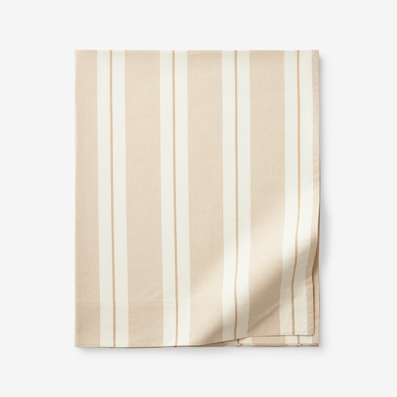 Tailored Stripes and Plaids Classic Cool Cotton Percale Flat Bed Sheet|63696