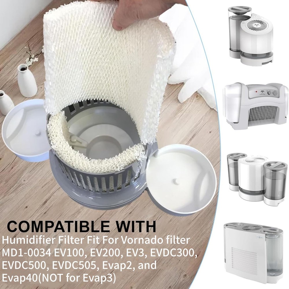 For Vornado Humidifier Wick Pad Replacement Filter 2 Pack for Model EV100 EV200