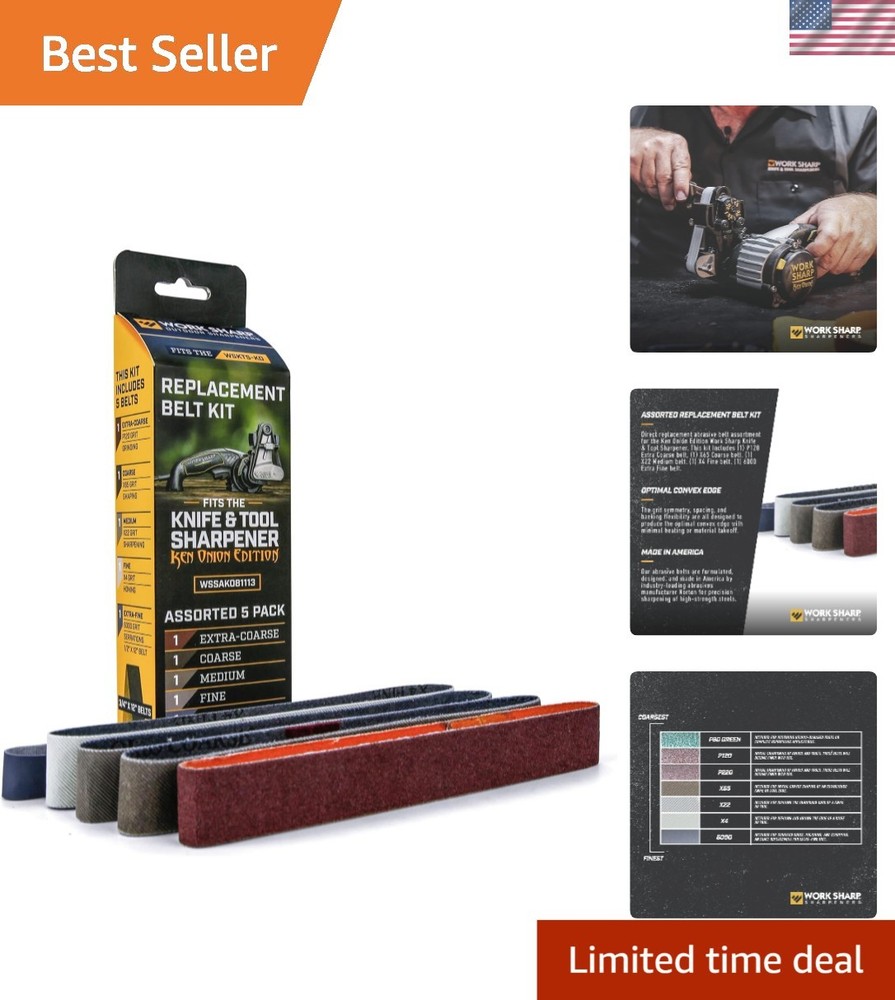 Durable Ken Onion Replacement Belt Assortment - For All Your Sharpening Needs