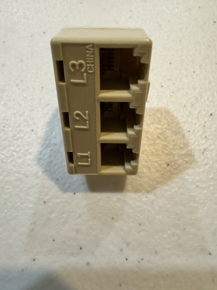 Pair Of analog phone Jacks - Two And Three Receptacles