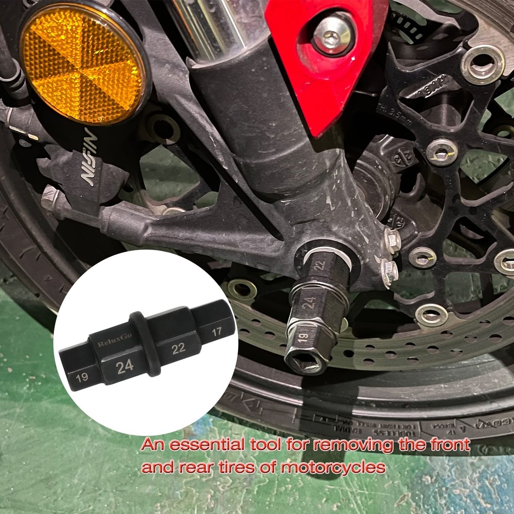 ReluxGo Motorcycles Hex Axle Tool steady Bit Socket Set Black 4 in 1