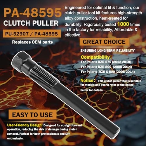 4-Piece Clutch Puller Tool Kit - Includes Primary Drive Clutch Pullers for