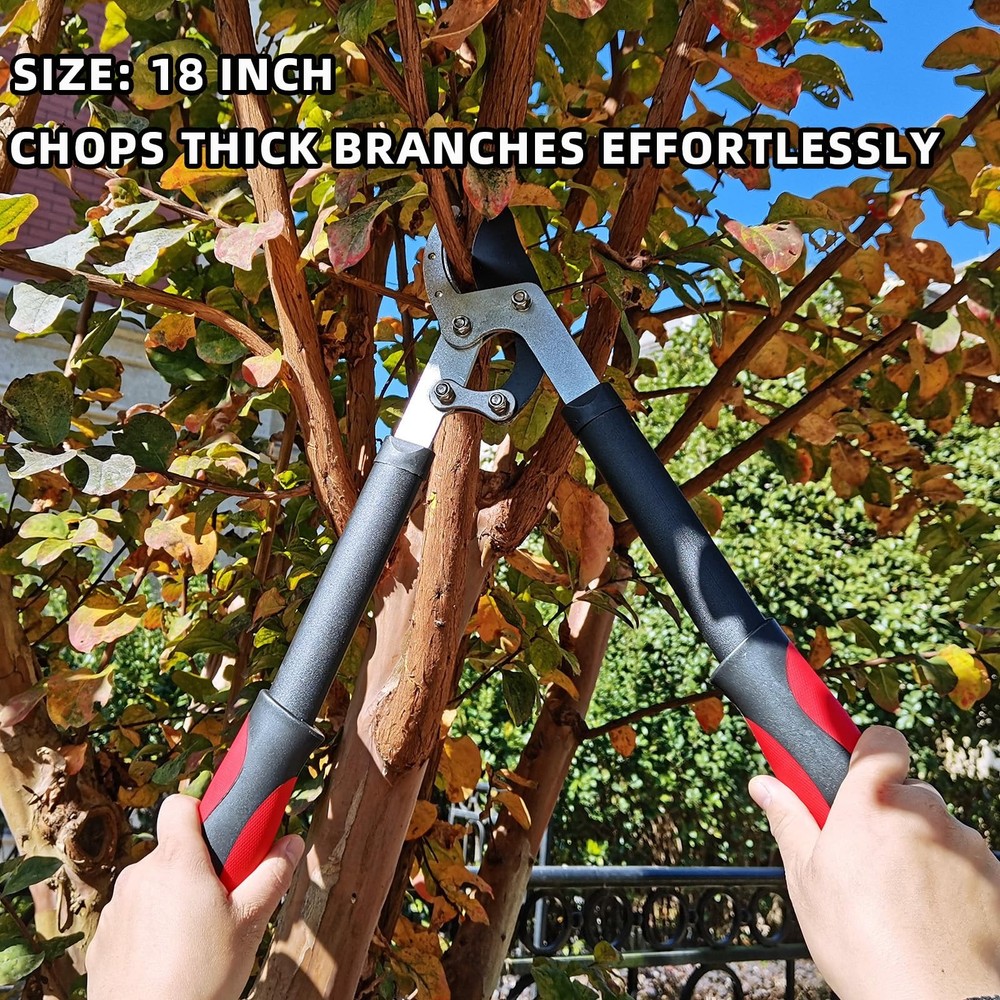 Lopper Heavy Duty Branch Cutter Tree Clippers with Compound Action, Chops Thi...