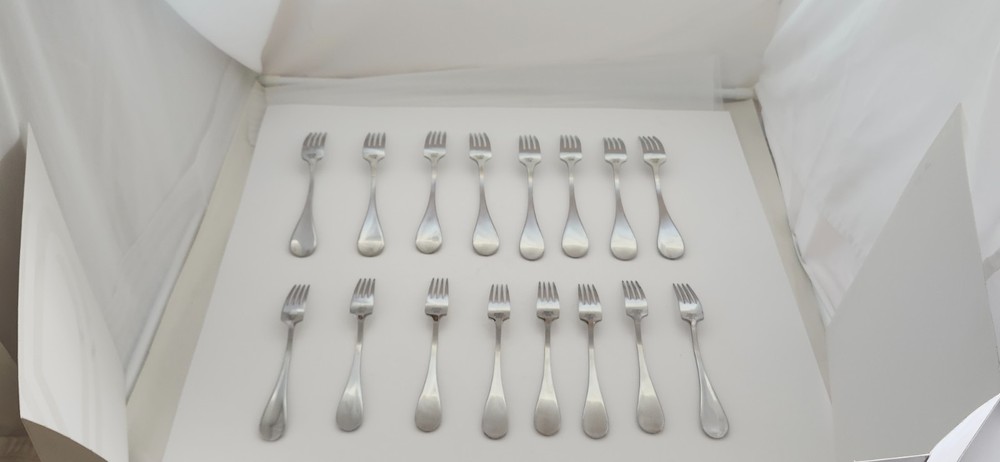 Rare Hampton Silversmiths Montefiore Flatware 5PC Place Sets Glossy Ridge 7 Max
