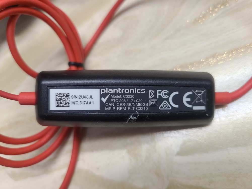 Plantronics Blackwire 3220 USB Over-the-Ear Headset - Black