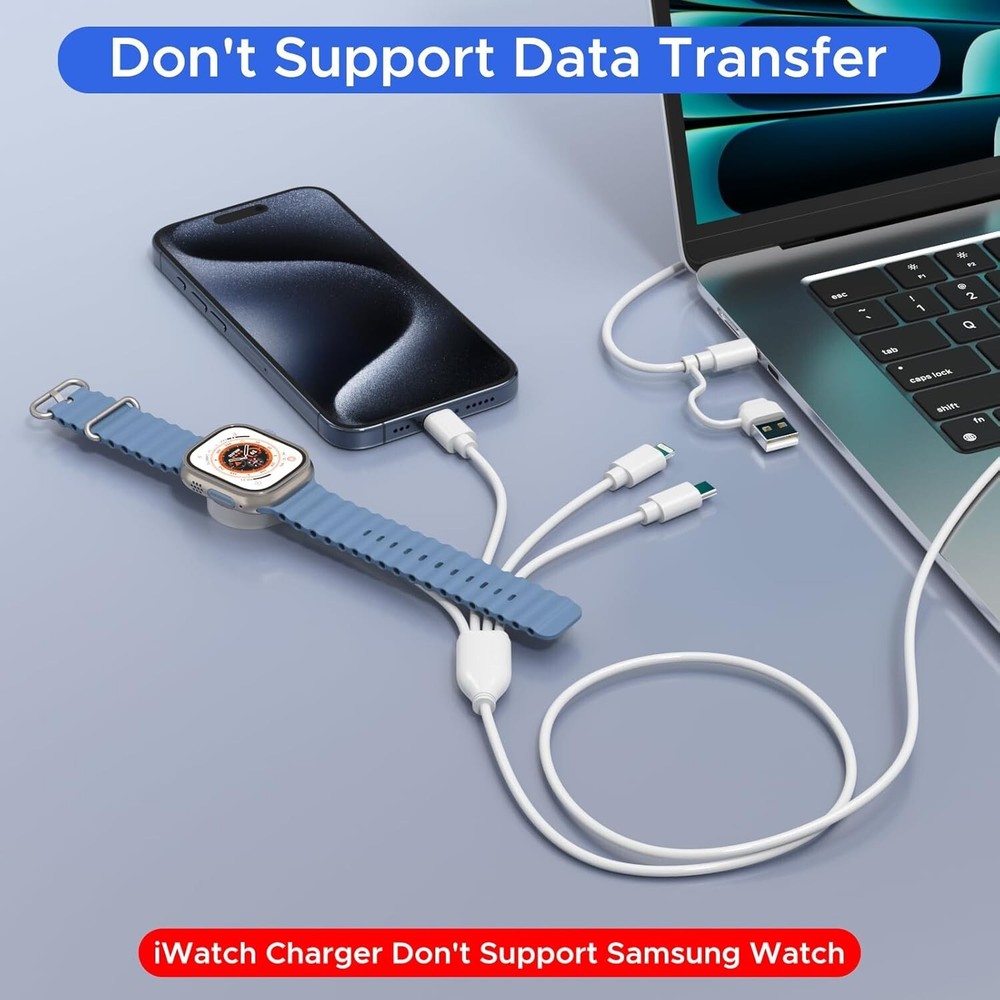 4 in 2 Fast USB Charging Cable Universal Multi-Function Cell Phone Charger Cord