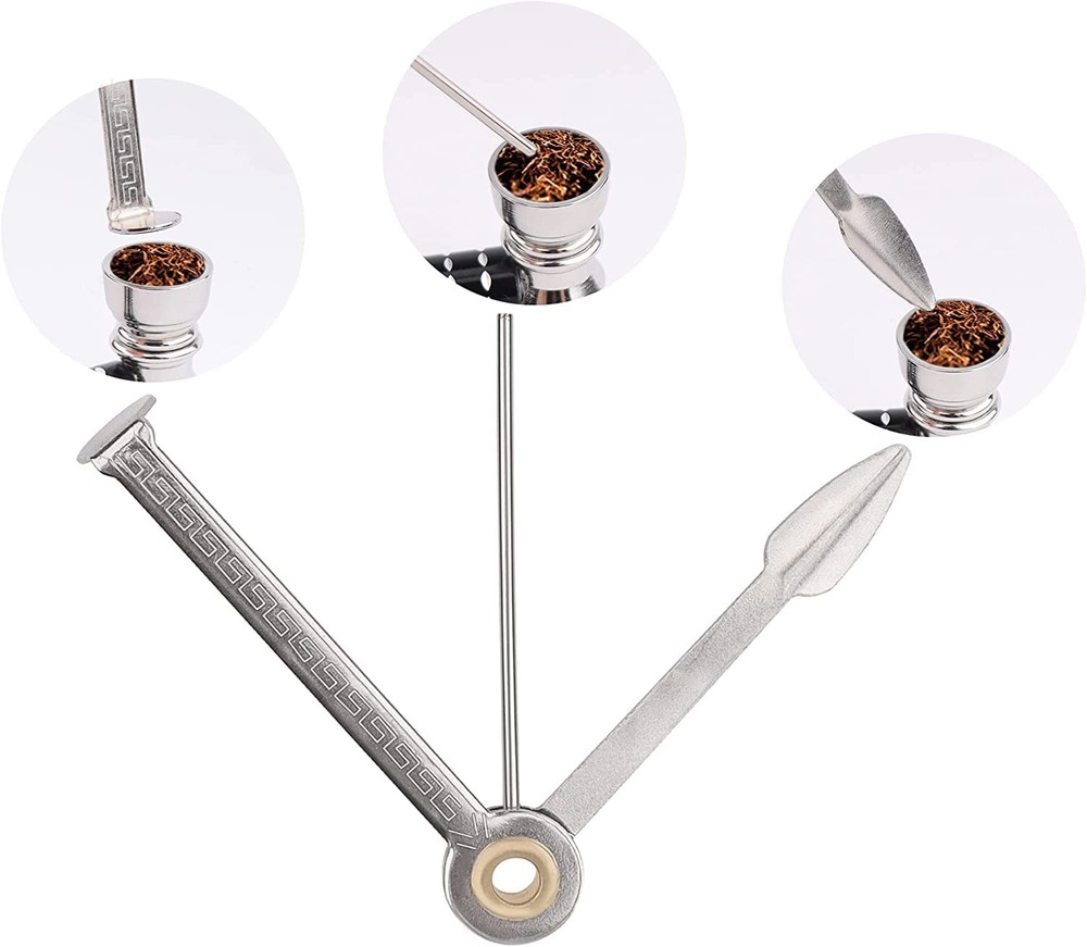 6 Pack 3in1 Smoking Pipe Tool Pipe Cleaning ToolPipe Tamper Tool Tobacco Pipe...