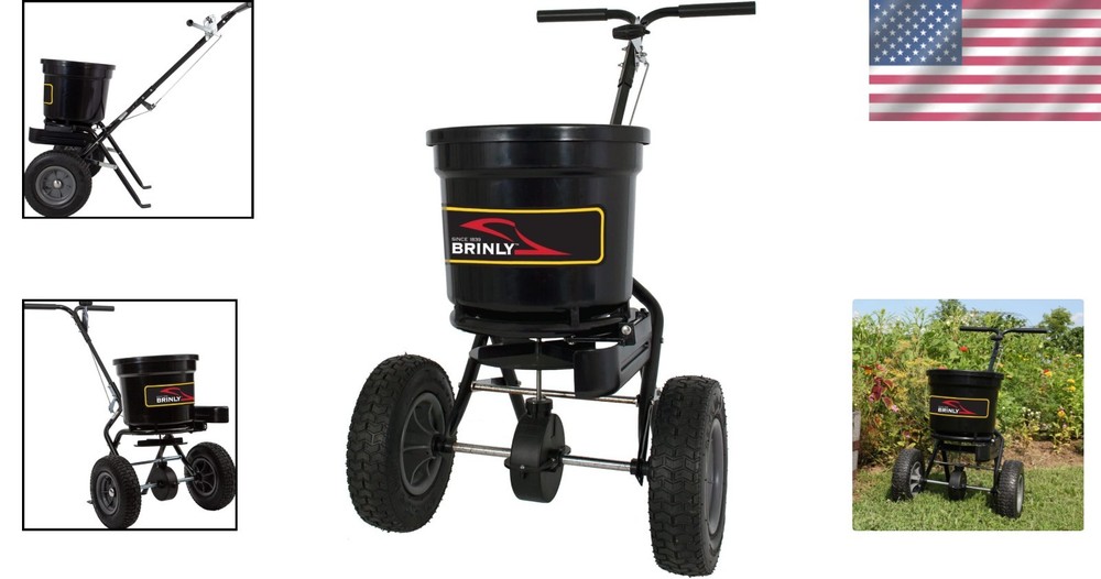 Versatile 50 lb Capacity Spreader with Rust-Resistant Features & Maneuverability