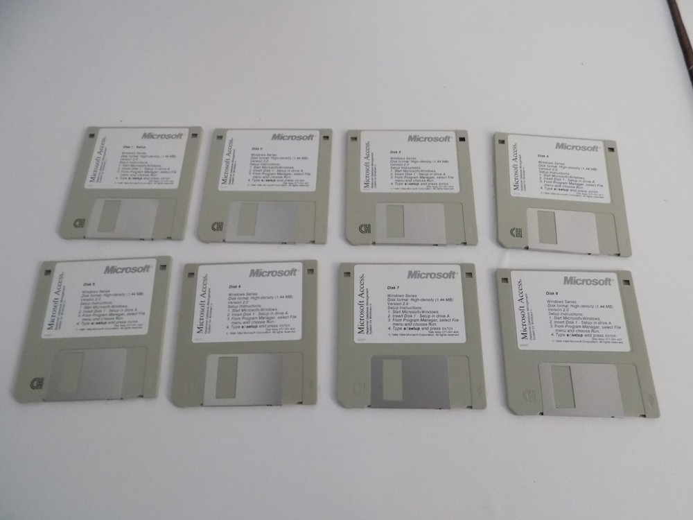 Microsoft Access Relational Database Management System 1994 Floppy Disk Lot