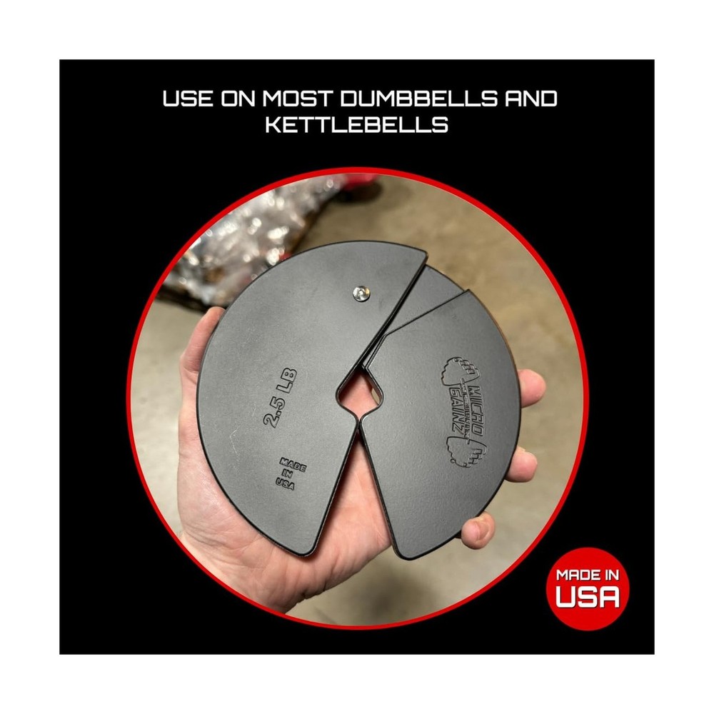 Micro Gainz Dumbbell Fractional 2.5 lb Weight Plate, Ideal for Micro Loading,...