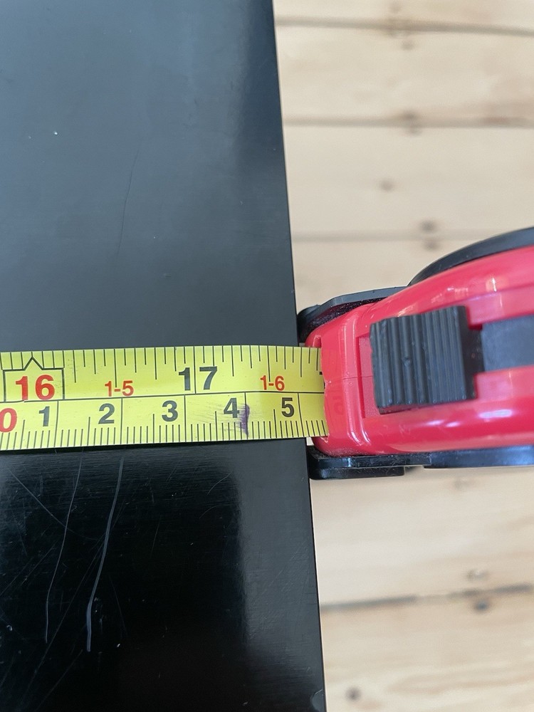 Vintage Lane Sequence Walnut Side Table MCM Black Laminate Top 1963