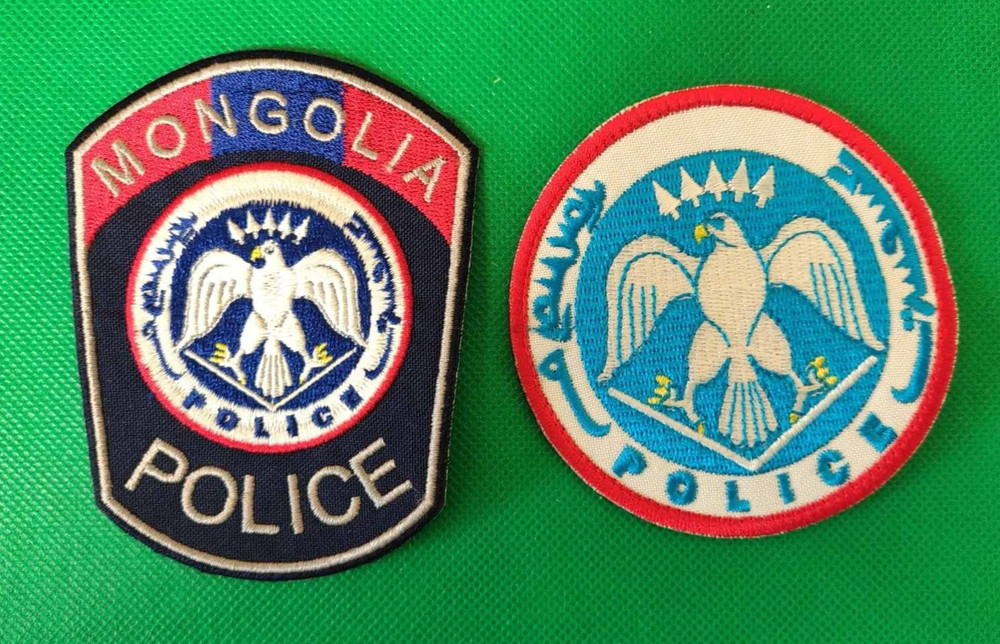 MONGOLIA POLICE PATCH - set 2 patches