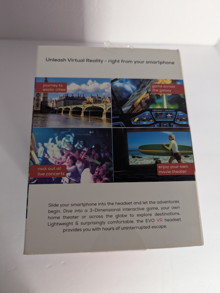 NEW EVO VR Headset Virtual Reality Headset Open Box