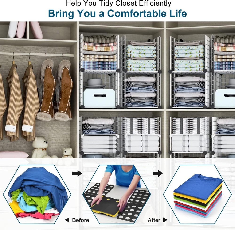 Shirt Folding Board – Fast Laundry Folder Tool Black